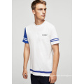 Men′s Message White and Blue Cotton T Shirt